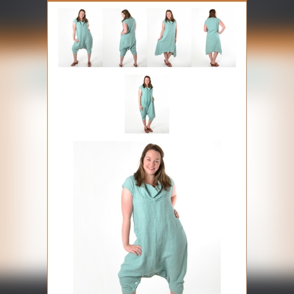 Bryn Walker Atticus cowl neck linen romper/jumpsuit - Picture 3 of 13